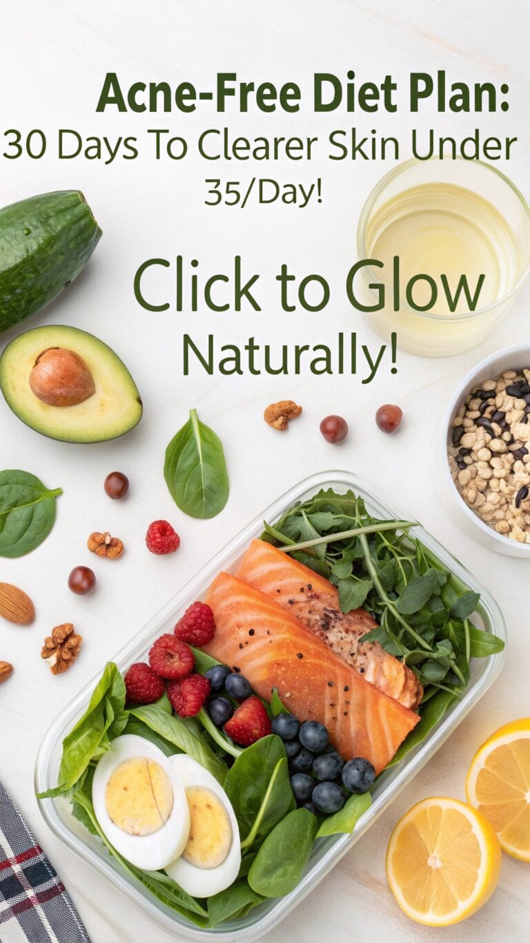 acne free diet plan 30 days clearer skin​