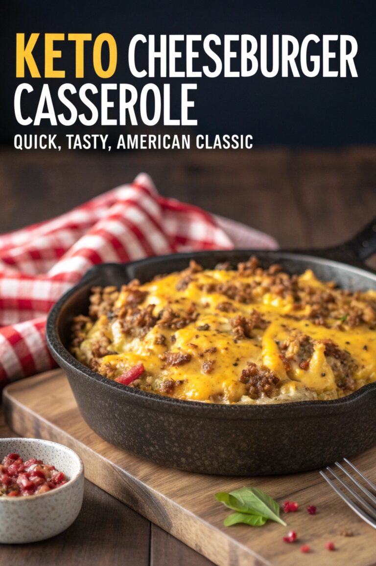 Keto Cheeseburger Casserole