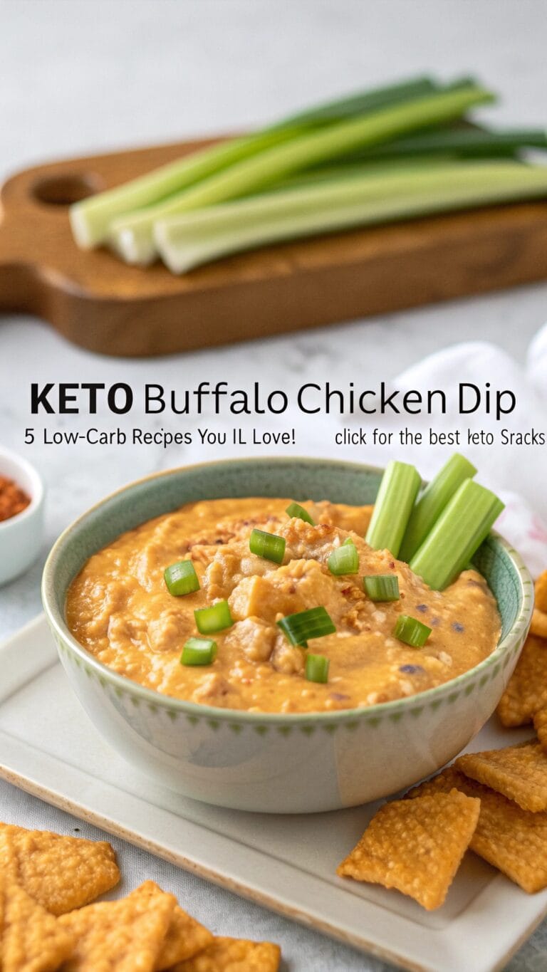 Keto buffalo chicken dip